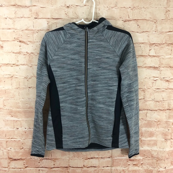 Athleta Snowscape Gray Space Dye Hoodie Jacket - Picture 2 of 5